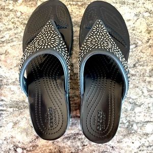 NEW Crocs Women's Flip Flops | Women's Size 8 Black